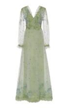 Luisa Beccaria Sheer Sleeve Gown