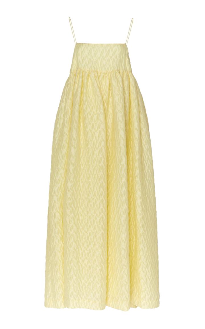 Cecilie Bahnsen Beth Strapless Linen-blend Dress
