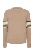 Maison Margiela Striped-sleeve Wool And Cashmere Sweater
