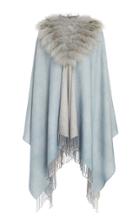 Ama Pure Light Grey Fur Cape