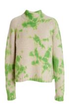 Moda Operandi The Elder Statesman Yuma Hot Tie-dye Cashmere Turtleneck Top