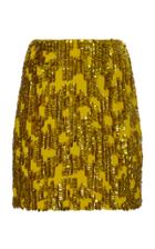 Sally Lapointe Sequin Embroidery Mini Skirt