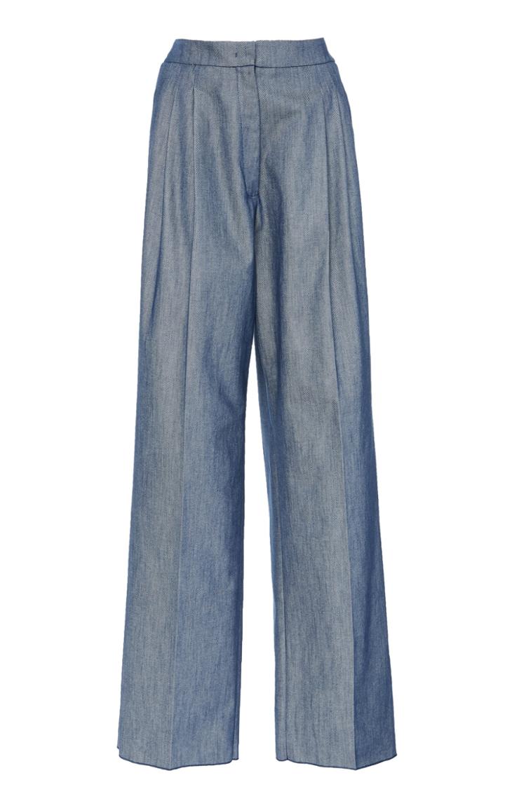 Agnona Cotton Denim Easy Pants