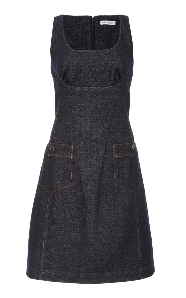 Tomas Maier Scoop Neck Denim Dress
