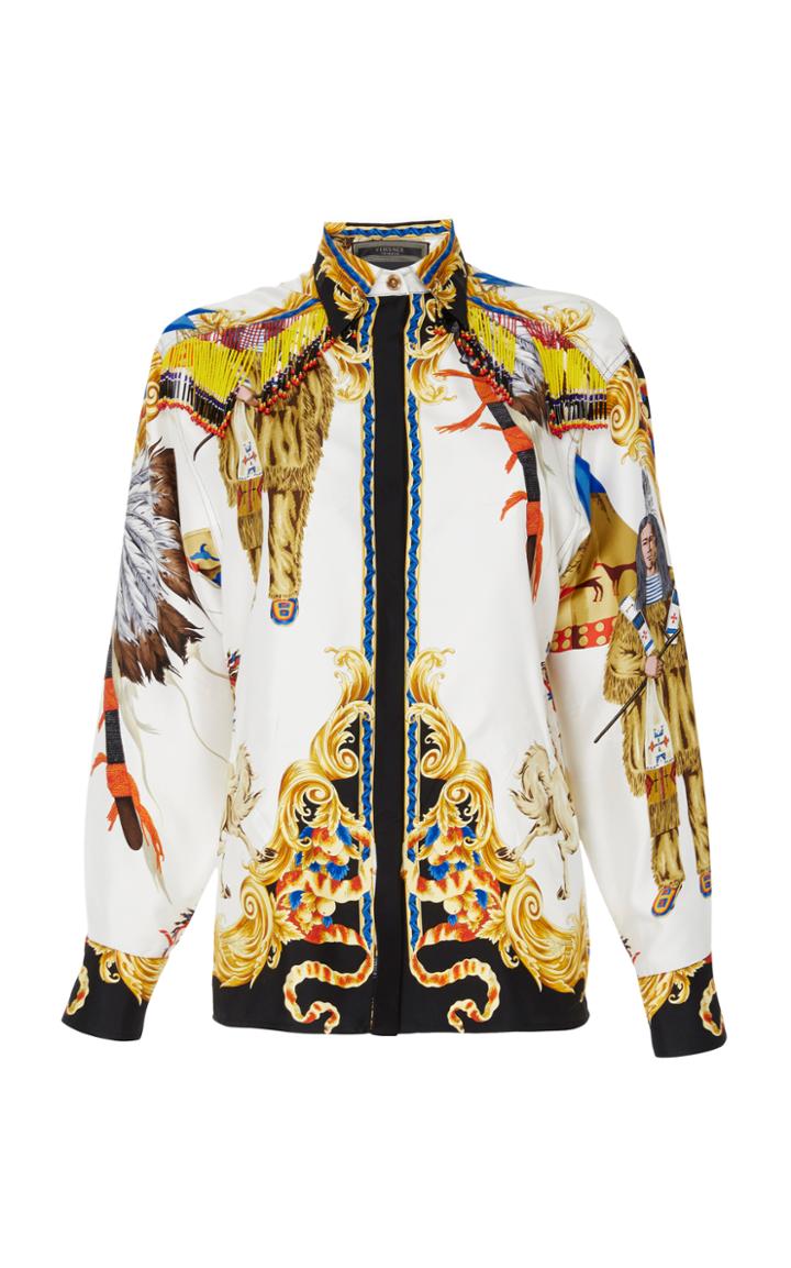 Versace Printed Button Up Shirt