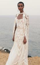 Moda Operandi Cucculelli Shaheen Deco Borders Embroidered Silk Tulle Maxi Dress