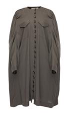 Situationist Bat Sleeves Wide Wool Dress