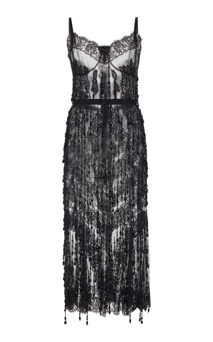 Moda Operandi Dolce & Gabbana Embellished Sheer Chiffon Dress