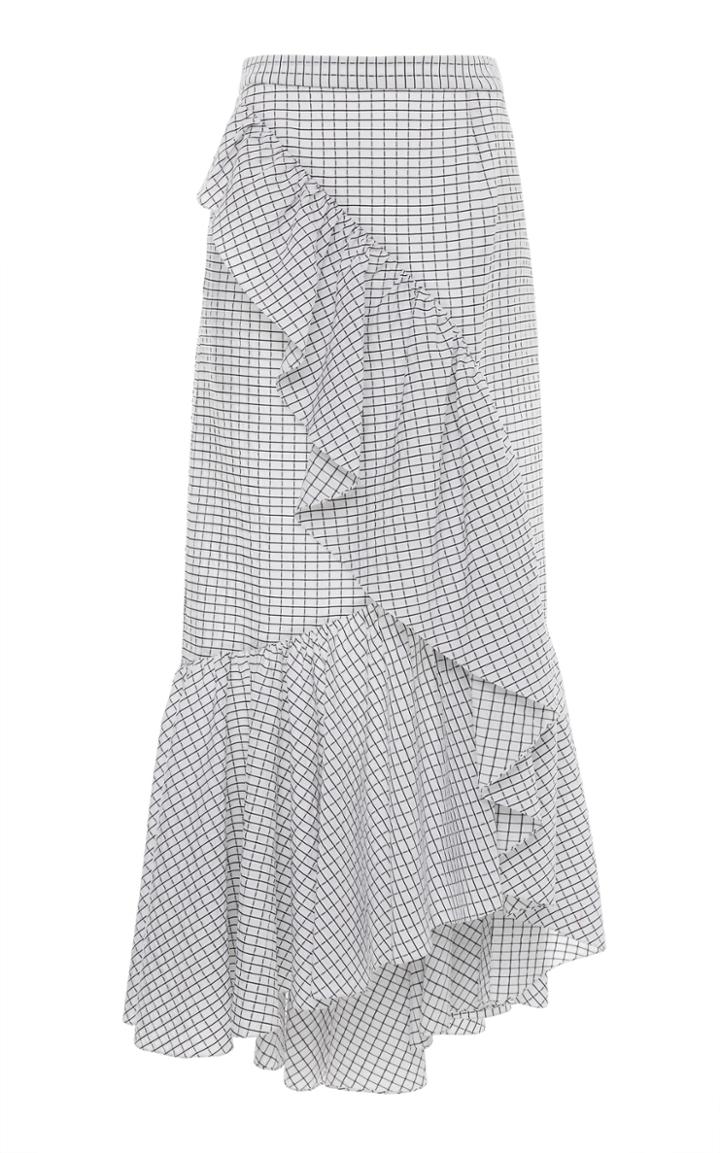 Hellessy Canyon Ruffled Midi Skirt