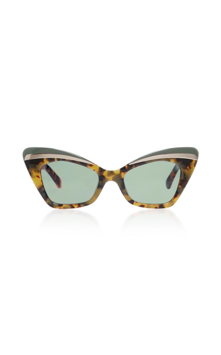 Karen Walker Babou Cat-eye Tortoiseshell Acetate And Metal Sunglasses
