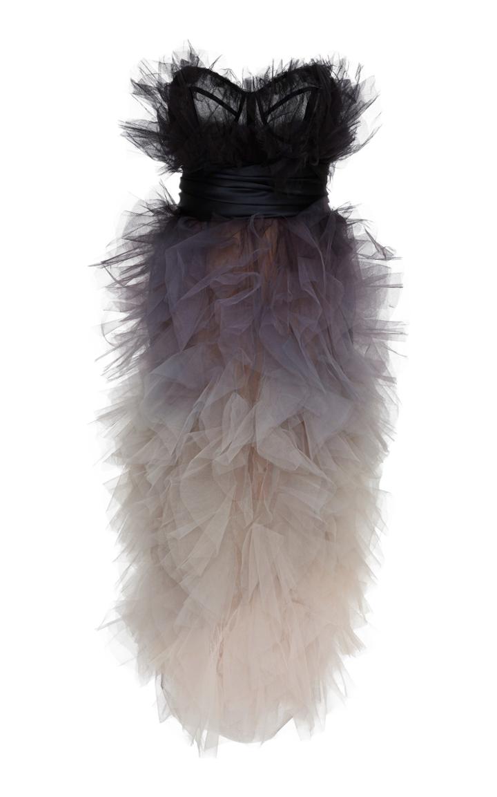 Marchesa Ombre Textured Midi Dress