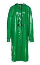 Mira Mikati Patent Rainbow Snaps Long Raincoat