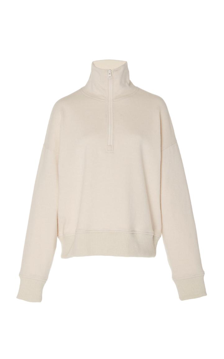 Vince Zip-detailed Ponte Sweatshirt