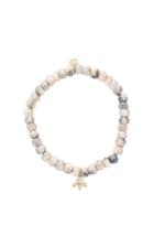 Sydney Evan 6mm Light Australian Moonstone Bead Bracelet With Marquis Petal Charm