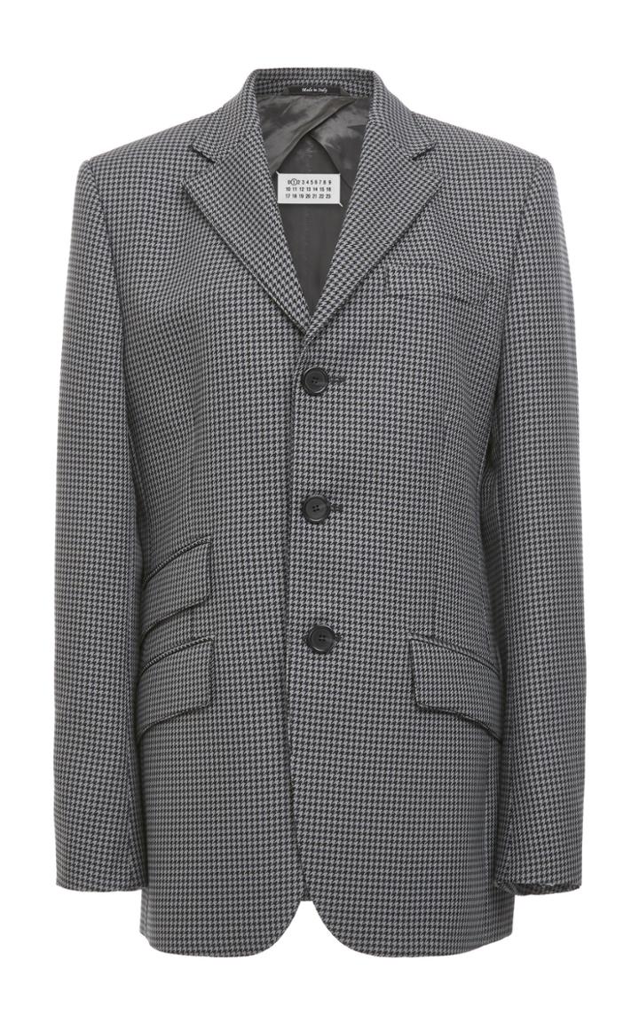 Maison Margiela Single Breasted Gingham Blazer