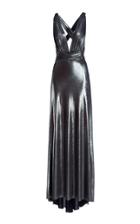 Maria Lucia Hohan Melika Cross-back Lurex Maxi Dress