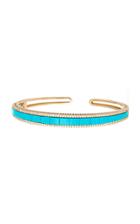 Moda Operandi L'atelier Nawbar 18k Yellow Gold Sandwiched Turquoise Baguette Bangle