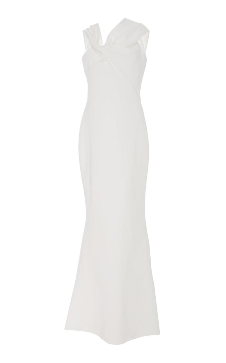Moda Operandi Cushnie Bridal Candice Off Shoulder Bodice Gown With Train