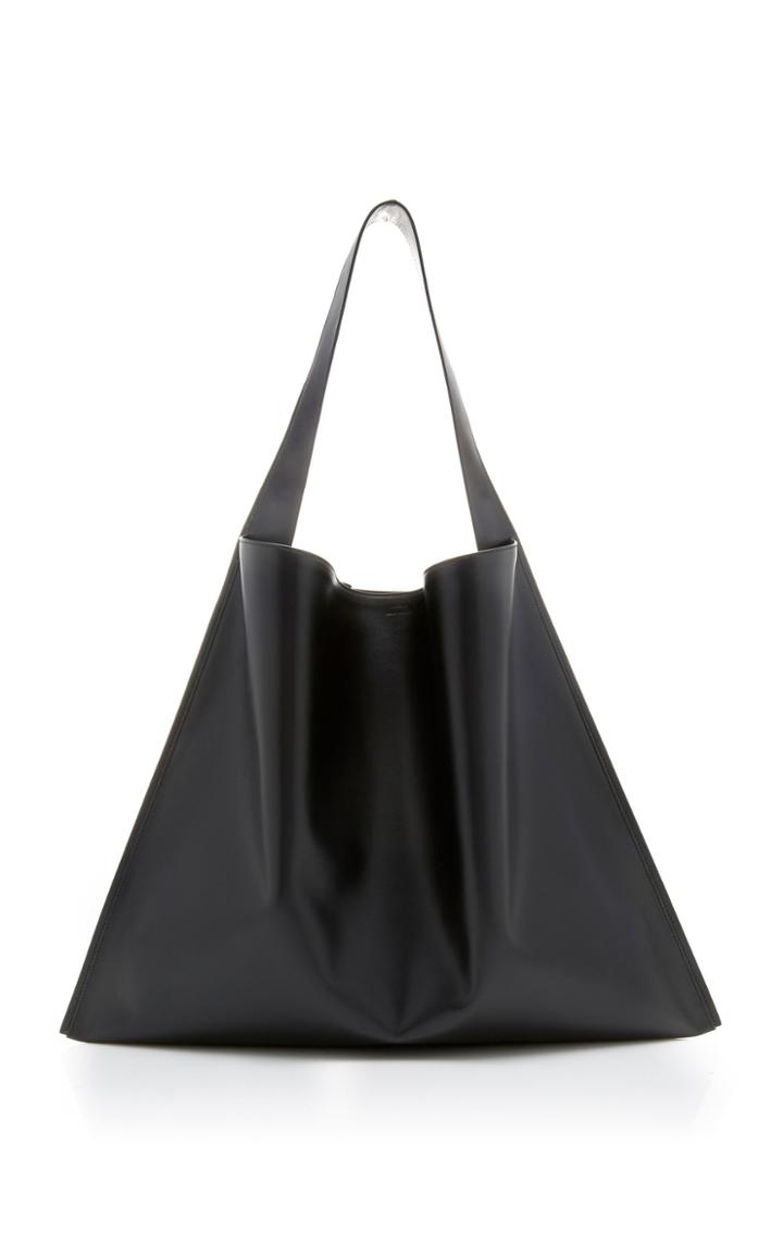 Jil Sander Border Hobo Leather Tote