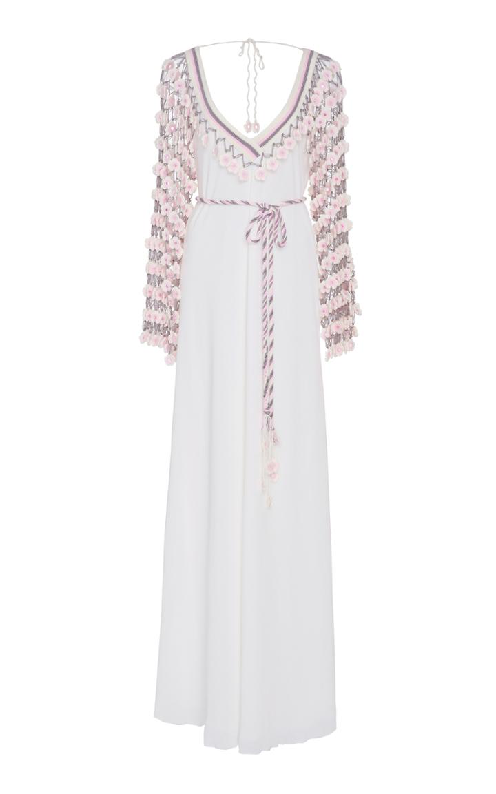 My Beachy Side Flowerpower Floral-appliqud Crepe Maxi Dress