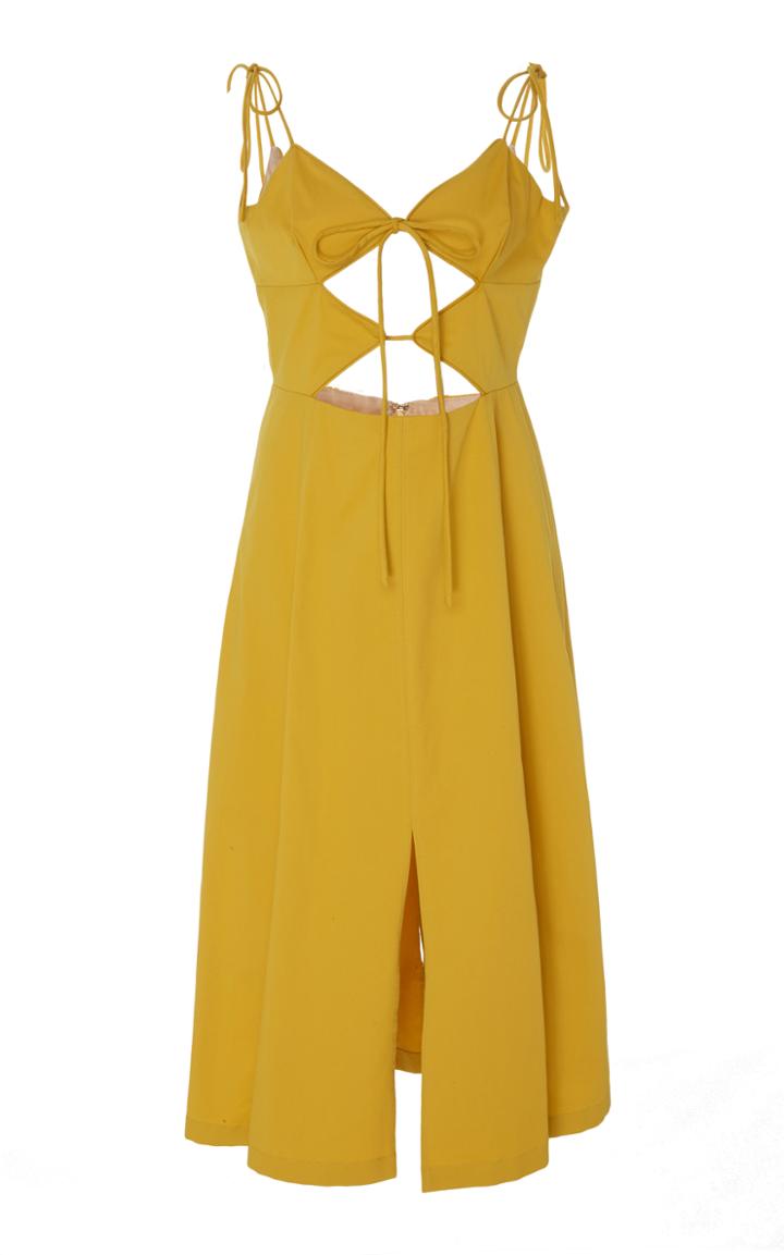 Cult Gaia Yellow Car Wash Cutout Dress