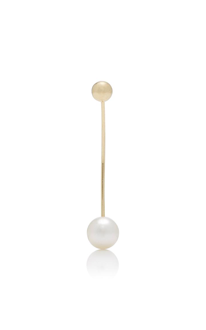Sophie Bille Brahe Elipse 14k Gold Pearl Earring