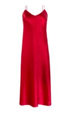 Adriana Iglesias Jadi Red Silk Dress