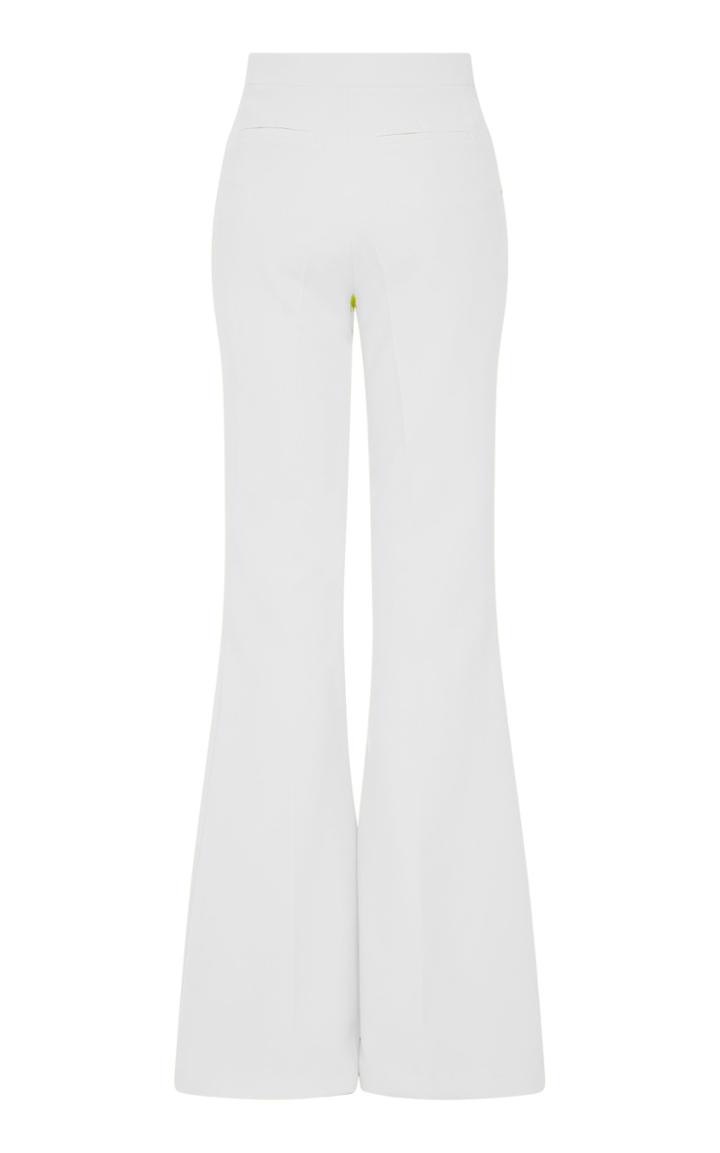 Safiyaa Halluana Crepe De Chine Flared-leg Pants Size: 38