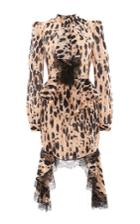 Francesco Scognamiglio Long Sleeve Ascot Collar Dress