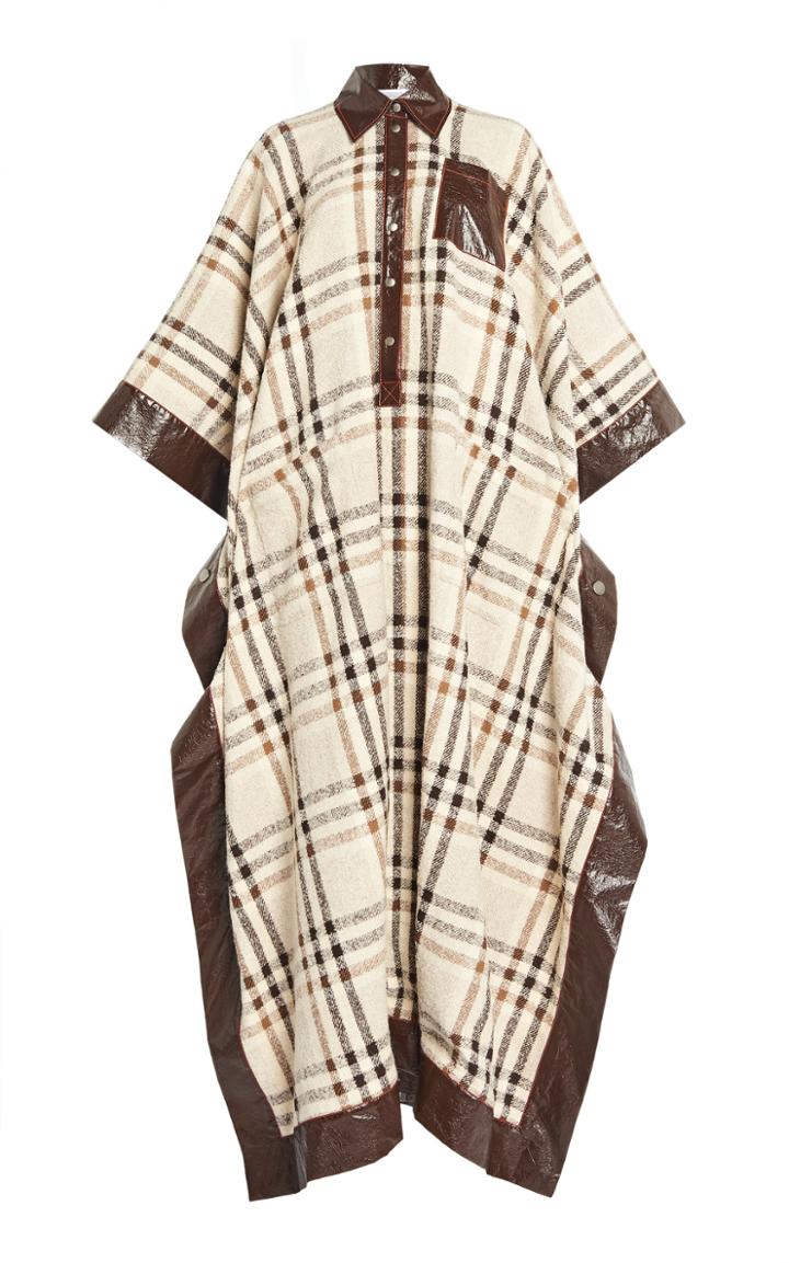 Moda Operandi Rosie Assoulin Plaid Wool-blend Poncho