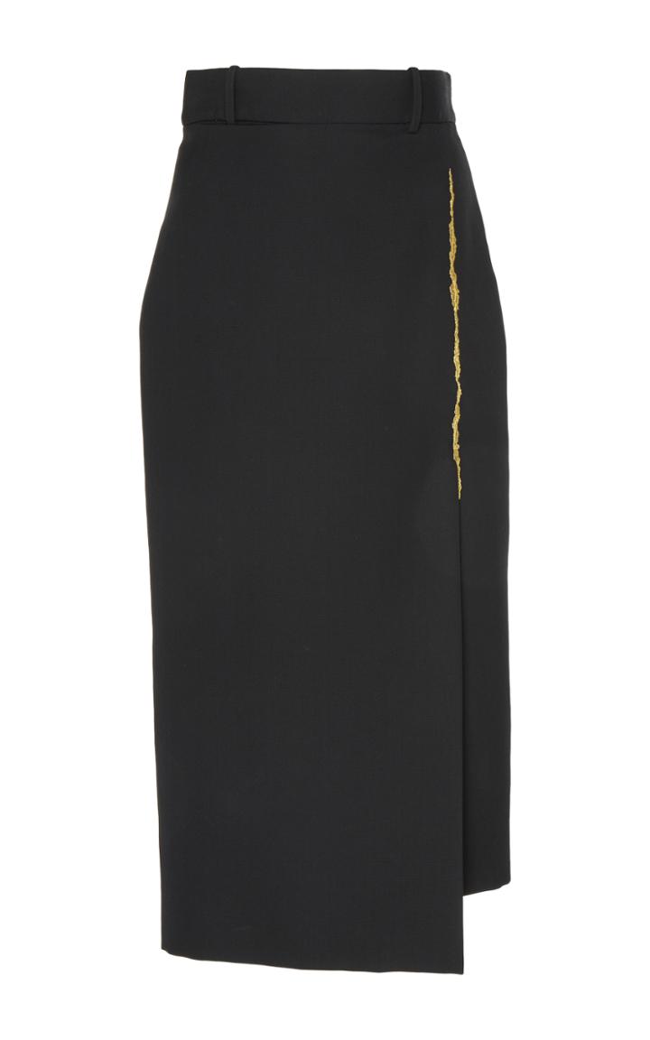Haider Ackermann Embroidered Asymmetrical Front Skirt