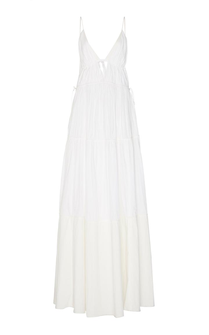 Moda Operandi Jonathan Simkhai April Pleated Maxi Dress Size: Xs
