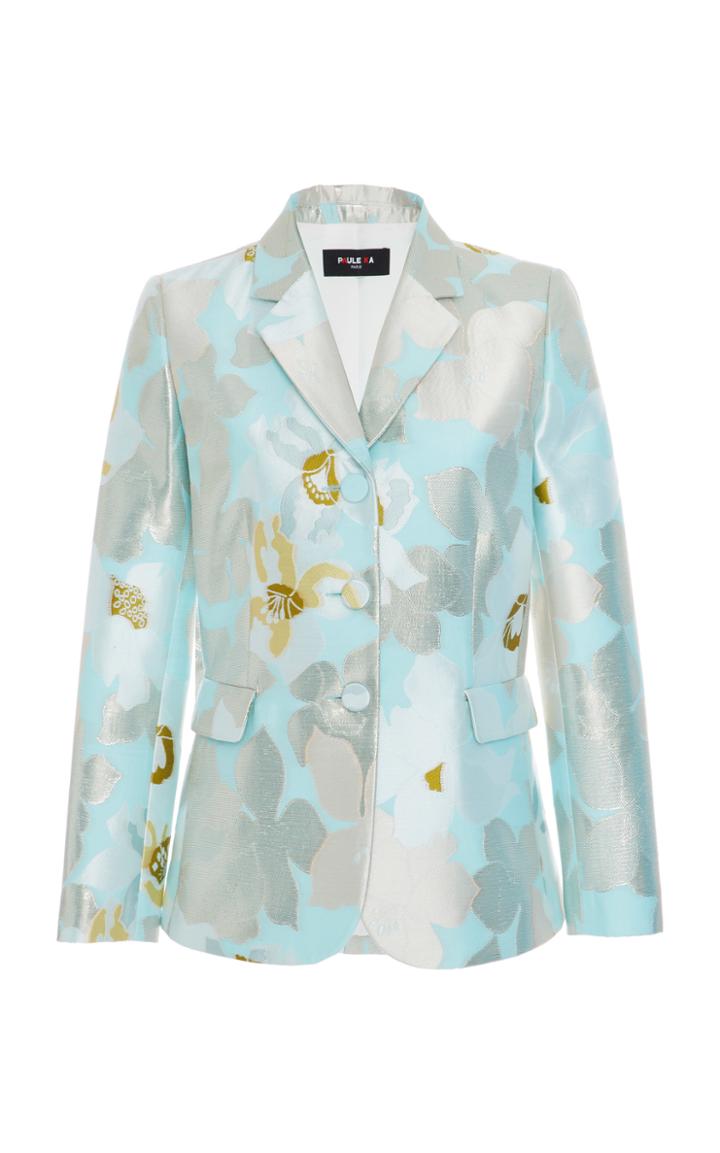 Paule Ka Floral Jacquard Blazer