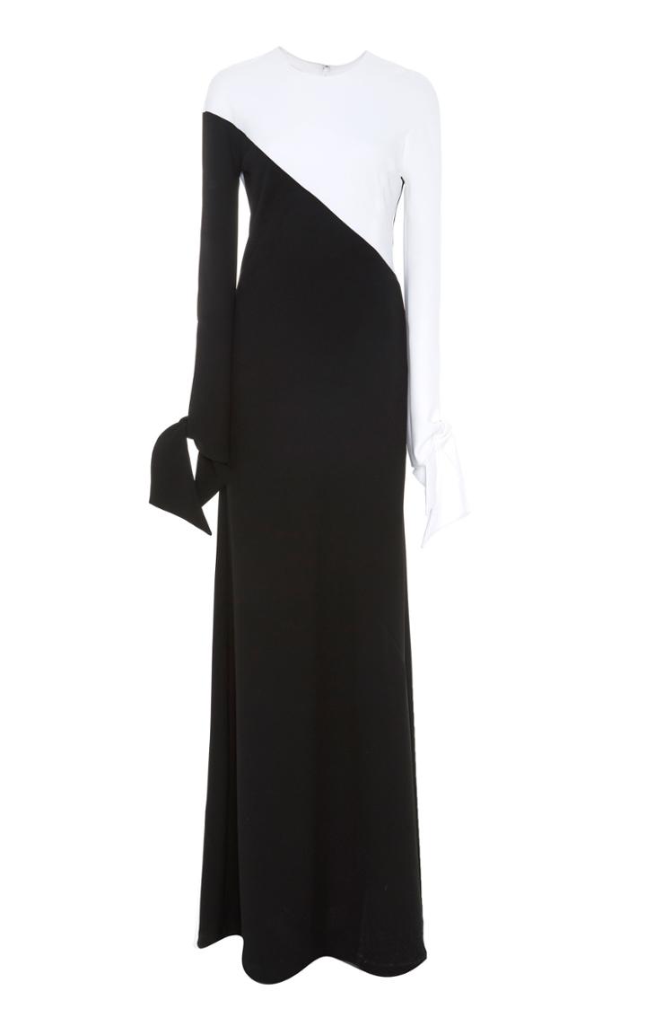 Carolina Herrera Bias Gown With Wrist Ties