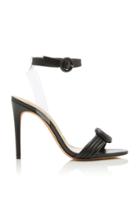 Alexandre Birman Vicky Knotted Leather And Pvc Sandals