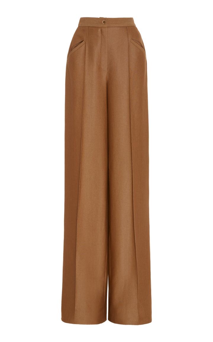 Moda Operandi Brandon Maxwell Creased Wide-leg Twill Pants Size: 0