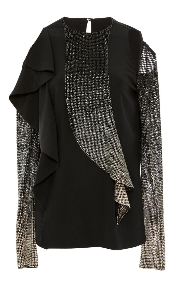Versace Beaded Silk Blouse
