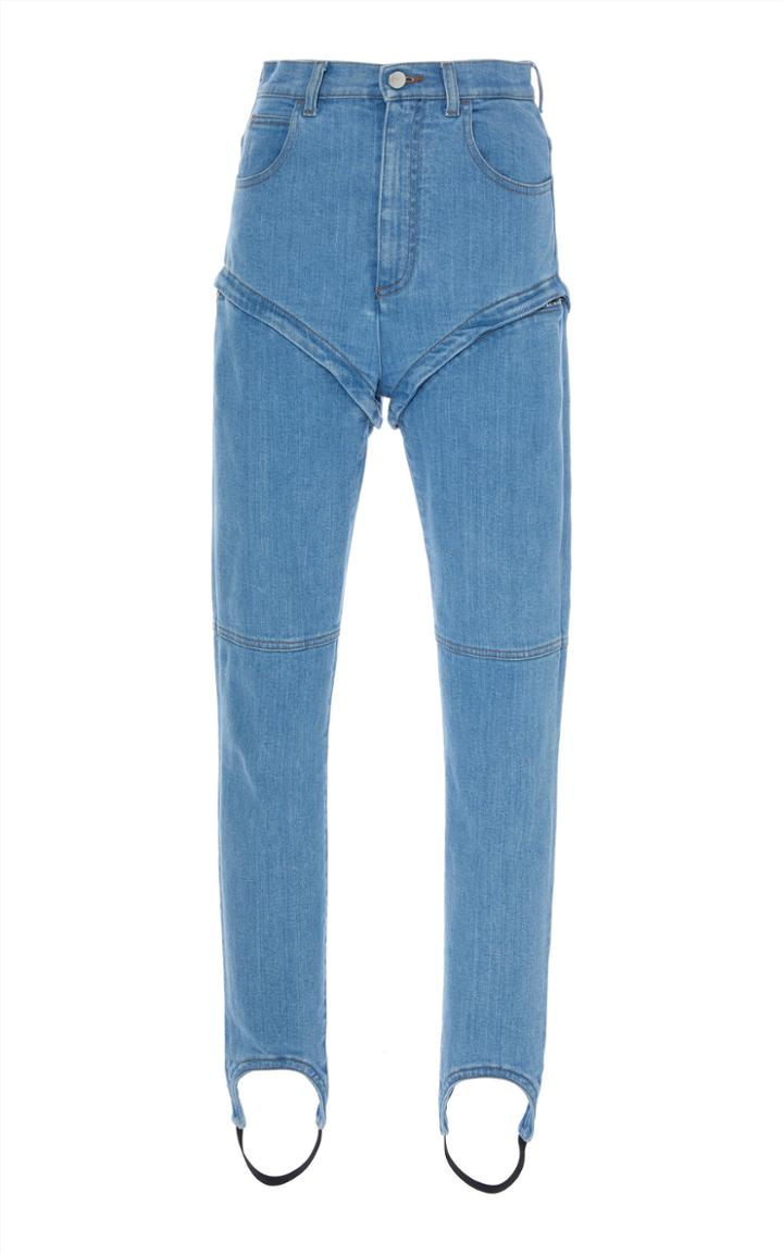 Alessandra Rich High Waisted Skinny Stirrup Jeans