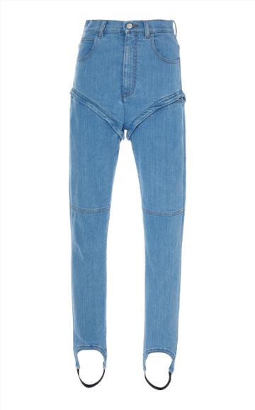 Alessandra Rich High Waisted Skinny Stirrup Jeans