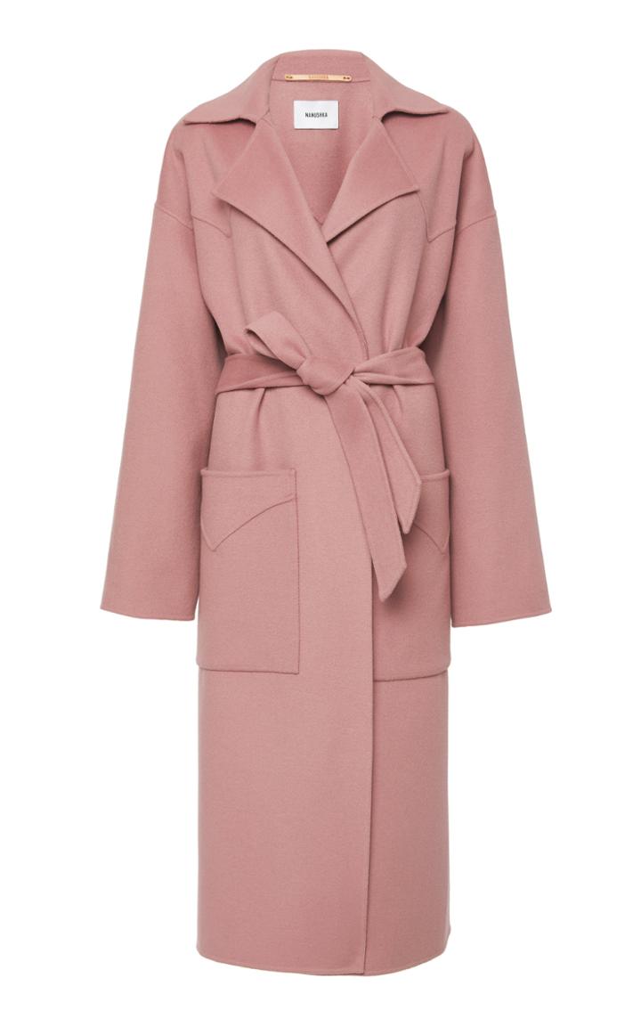 Nanushka Alamo Double-breasted Wool-blend Coat
