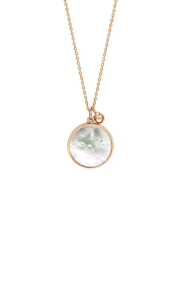 Ginette Ny Maria 18k Rose Gold Mother-of-pearl Disc Necklace