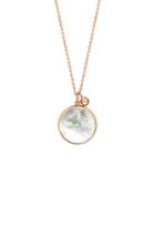 Ginette Ny Maria 18k Rose Gold Mother-of-pearl Disc Necklace