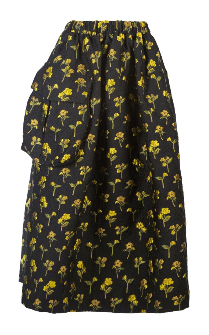 Simone Rocha Little Flower Cloque High Waisted Skirt
