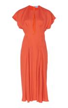 Mugler Short Sleeve Keyhole Midi Dress