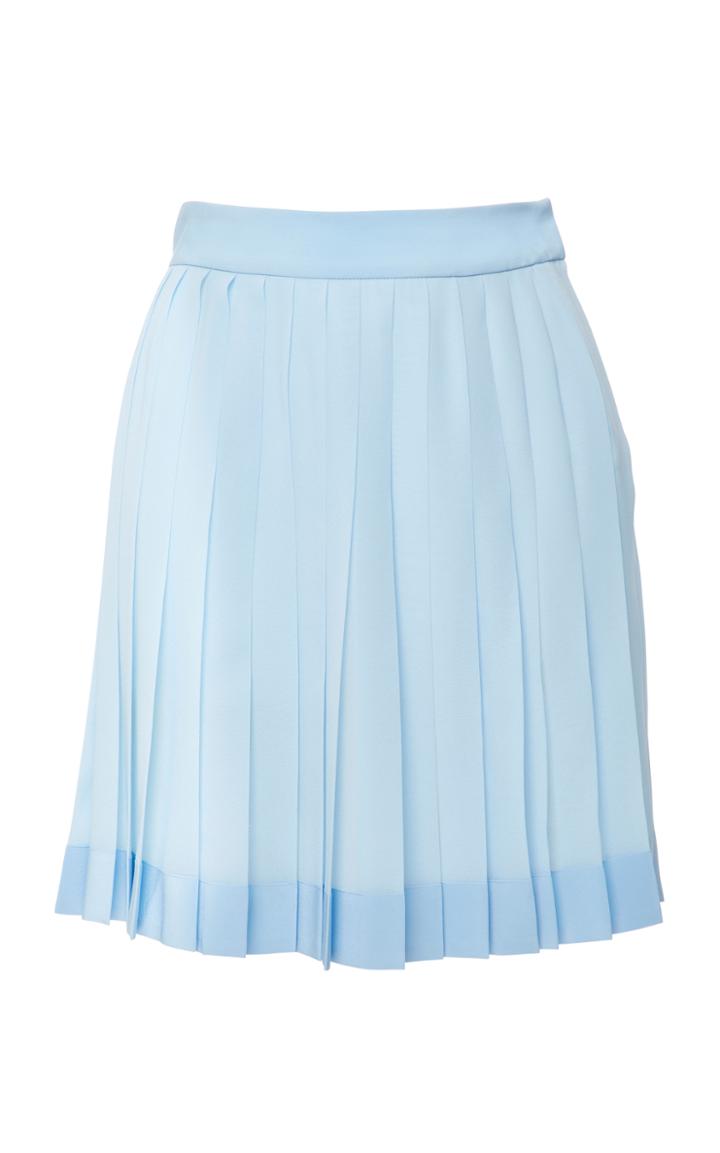 Versace Pleated Crepe De Chine Skirt