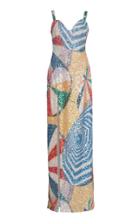 Sandra Mansour Parasol Brilliant Printed Sequin Dress