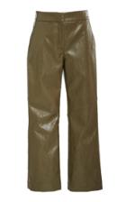 Cdric Charlier Mid-rise Cropped Vinyl Straight-leg Pants