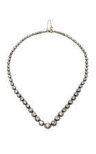 Fred Leighton One-of-a-kind Antique Old Mine Diamond Riviere Necklace