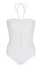Karla Colletto Joana Ruched Halterneck Swimsuit