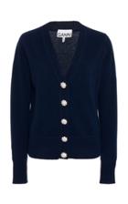 Ganni Crystal-embellished Cashmere Cardigan Size: Xs